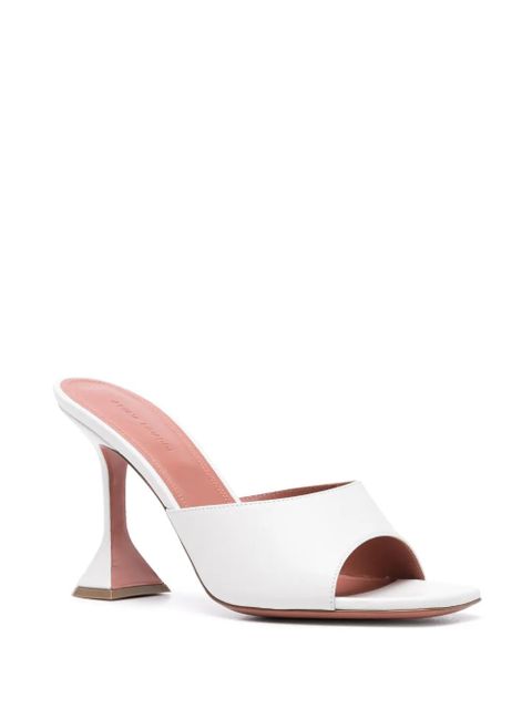 Amina Muaddi Lupita 95mm leather mules - White
