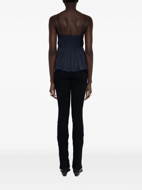 Zadig&Voltaire ruched satin top - Blue