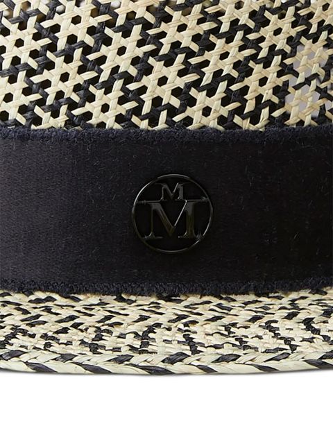 Maison Michel Kiki logo-detail straw fedora - Neutrals - zdjęcie produktu nr 2