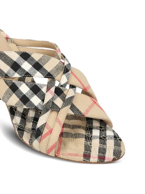 Burberry Sloanne checked sandals - Neutrals