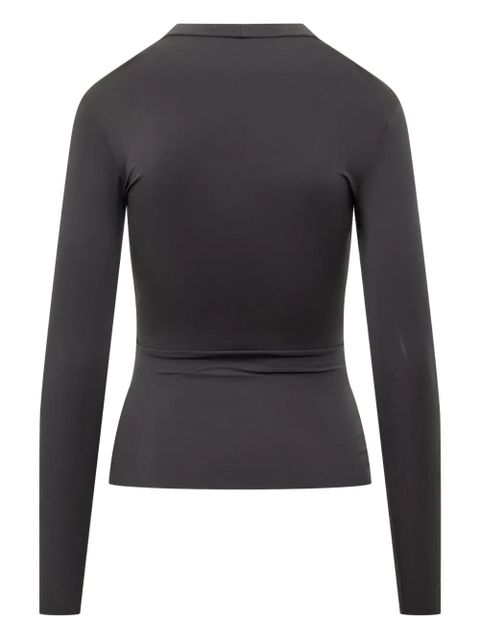 Marine Serre moon-logo long-sleeve T-shirt - Black