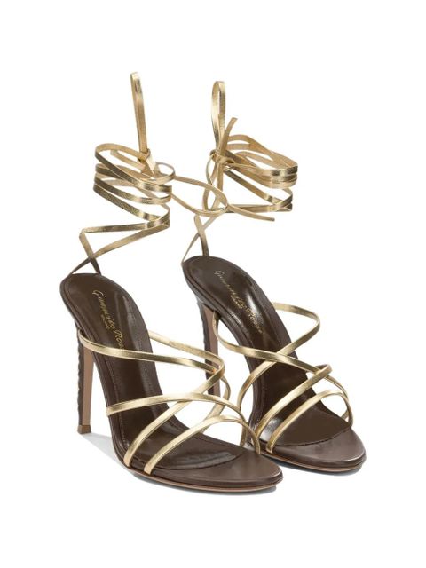 Gianvito Rossi lace-up stiletto-heel sandals - Brown - zdjęcie produktu nr 2