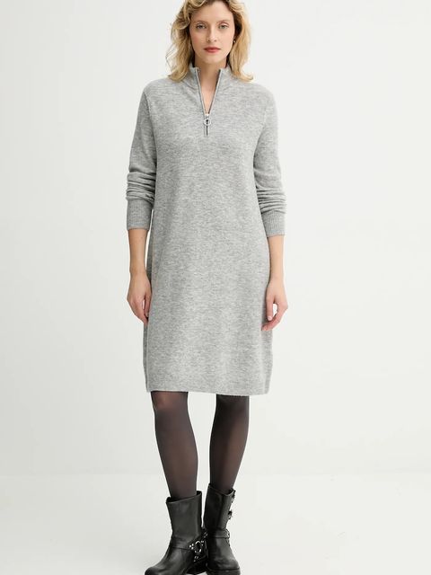 Marc O'Polo sukienka z dodatkiem wełny kolor szary mini prosta 5000006932 - zdjęcie produktu nr 2