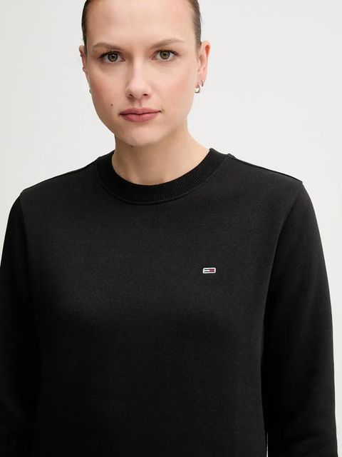 Tommy Jeans bluza damska kolor czarny gładka DW0DW19959