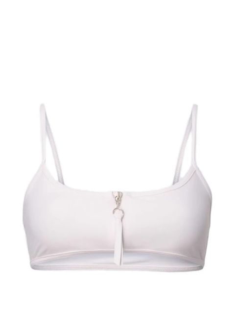 LouLou de Saison Olga square neck zipped bikini top - White - zdjęcie produktu nr 1