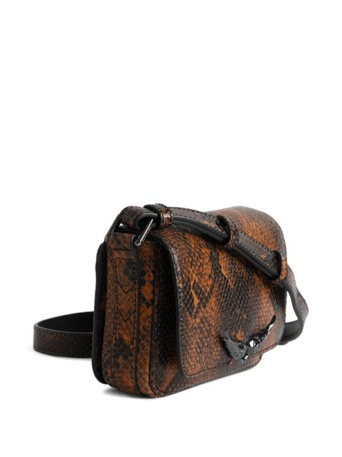 Zadig&Voltaire animal print detail crossbody bag - Orange