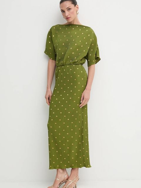 Never Fully Dressed sukienka kolor zielony maxi rozkloszowana NFDDR2965 - zdjęcie produktu nr 2