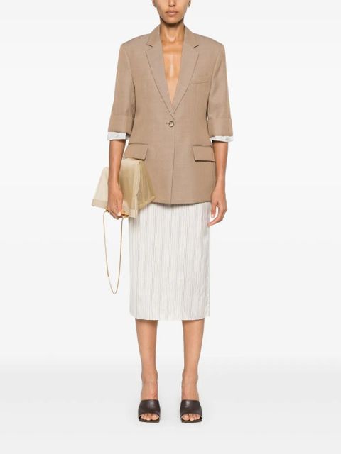Victoria Beckham virgin wool jacket - Brown - zdjęcie produktu nr 2