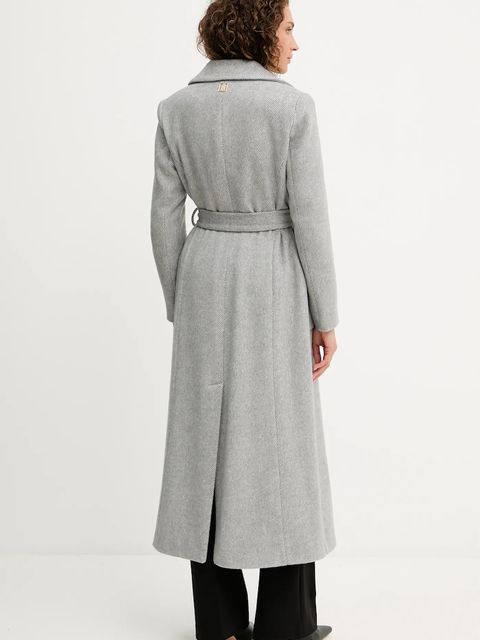 Fracomina płaszcz z wełną kolor szary FS25WC1011W819K3 - zdjęcie produktu nr 2