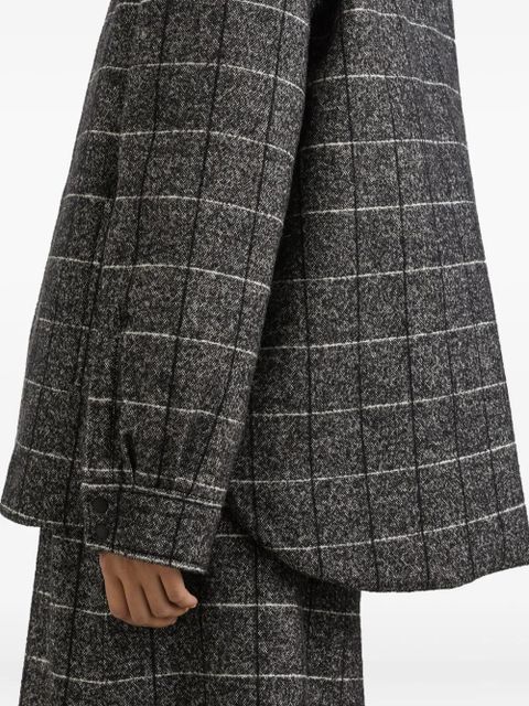 Dolce & Gabbana checked corduroy-collar jacket - Black