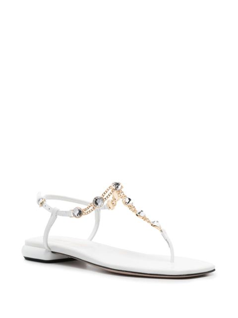 Miu Miu rhinestone-embellished thong sandals - White - zdjęcie produktu nr 2