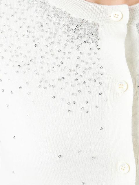 Miu Miu sequin stars cardigan - White