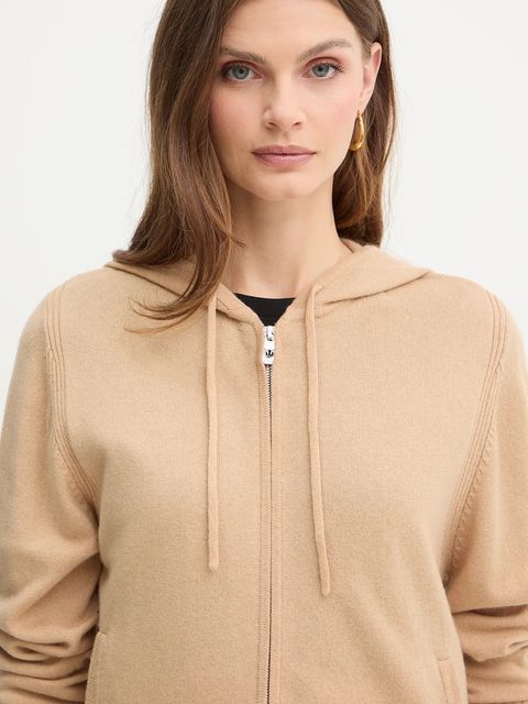 Pinko kardigan wełniany damski kolor beżowy lekki 105491 A2Q9