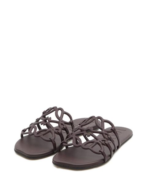 LOEWE leather slides - Red