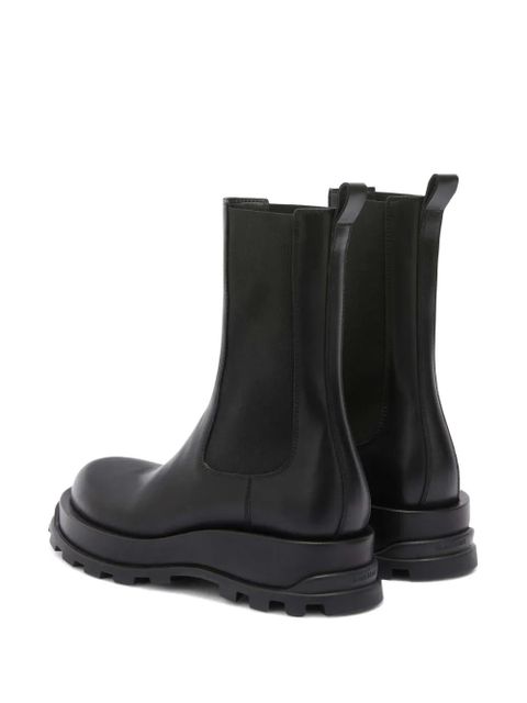 Jil Sander leather chelsea boots - Black