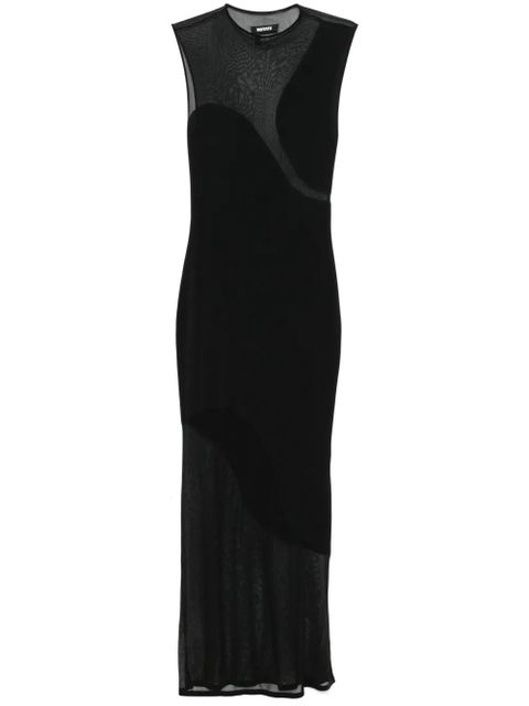 ROTATE BIRGER CHRISTENSEN sheer knit maxi dress - Black