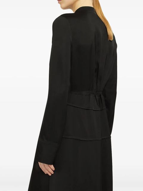 Jil Sander collarless midi dress - Black