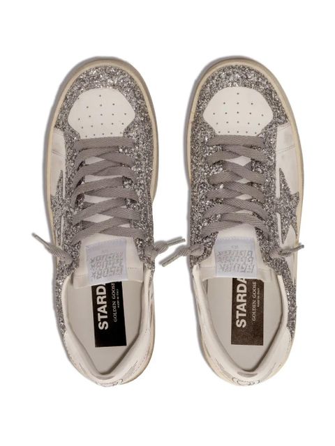 Golden Goose star-patch lace-up sneakers - White