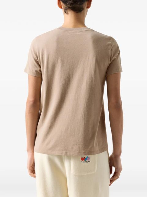 American Vintage crew-neck logo-detail T-shirt - Neutrals