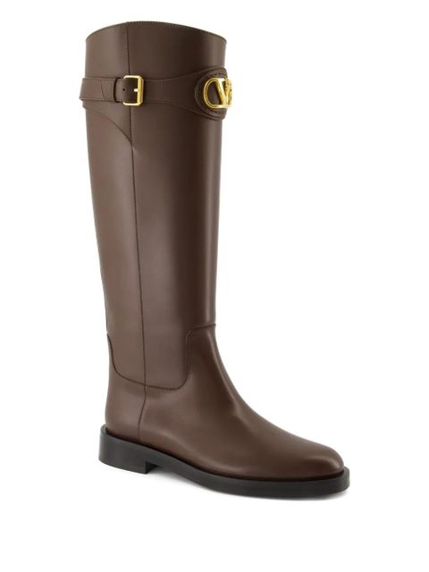 Valentino Garavani VLogo-buckle boots - Brown - zdjęcie produktu nr 2