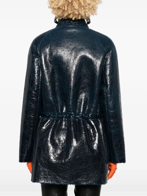 FENDI leather coat - Blue