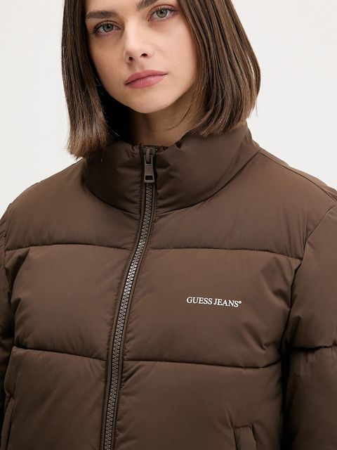 Guess Jeans kurtka damska kolor brązowy zimowa W4BL20 WGII2 - zdjęcie produktu nr 2