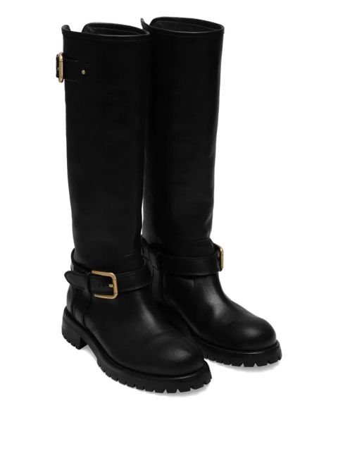 Dolce & Gabbana buckle-detail knee-high boots - Black