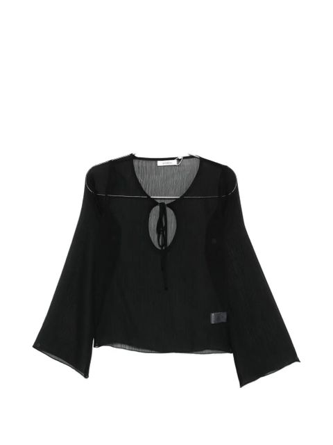 Gimaguas Delia tie-neck long-sleeve top - Black - zdjęcie produktu nr 1