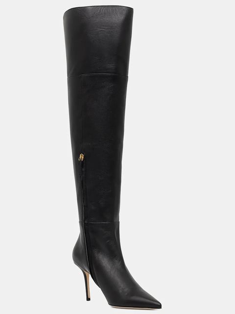 Elisabetta Franchi kozaki skórzane damskie kolor czarny na szpilce SA04L56E2 - zdjęcie produktu nr 1