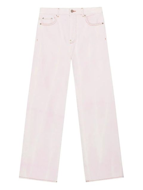 GANNI logo-patch jeans - Pink - zdjęcie produktu nr 1