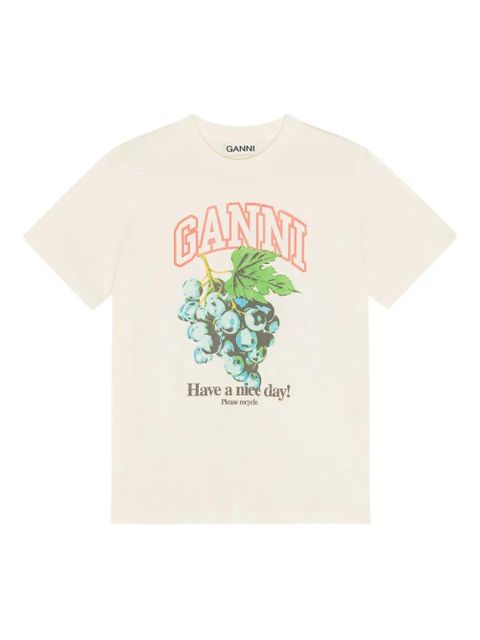 GANNI graphic-print T-shirt - White - zdjęcie produktu nr 1