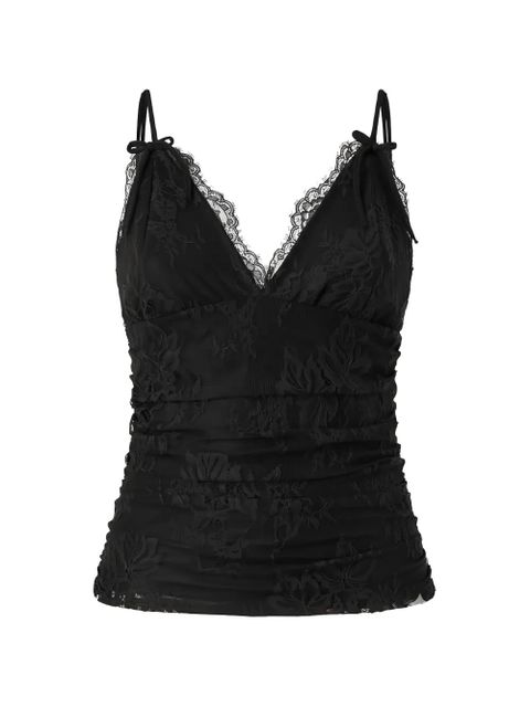 PINKO lace ruched top - Black - zdjęcie produktu nr 1