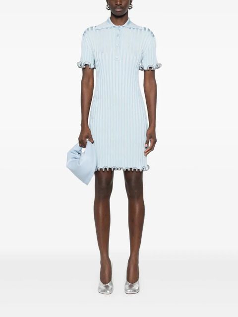 Jil Sander ribbed-knit mini dress - Blue