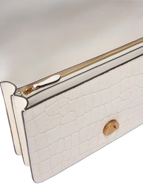 PINKO crocodile-effect birds cross body bag - Neutrals