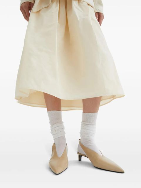 Jil Sander leather slingback pumps - Neutrals