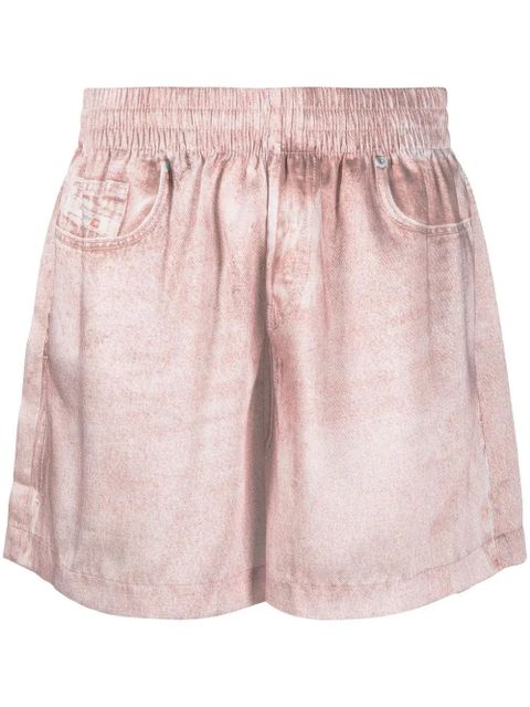 Diesel monogram-print shorts - Pink - zdjęcie produktu nr 1