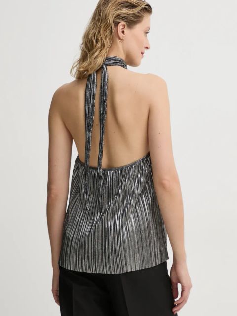 Bruuns Bazaar bluzka Groundberry Duro top damska kolor srebrny gładka BBW3706