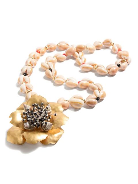 Valentino Garavani flower-embellishment necklace - Gold