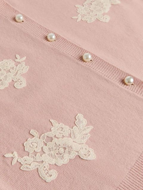 Valentino Garavani embroidered lace cardigan - Pink