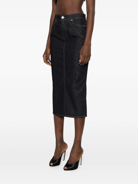 Givenchy seam midi skirt - Blue