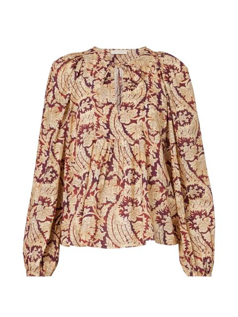 Ulla Johnson floral-print ruffled blouse - Neutrals - zdjęcie produktu nr 1
