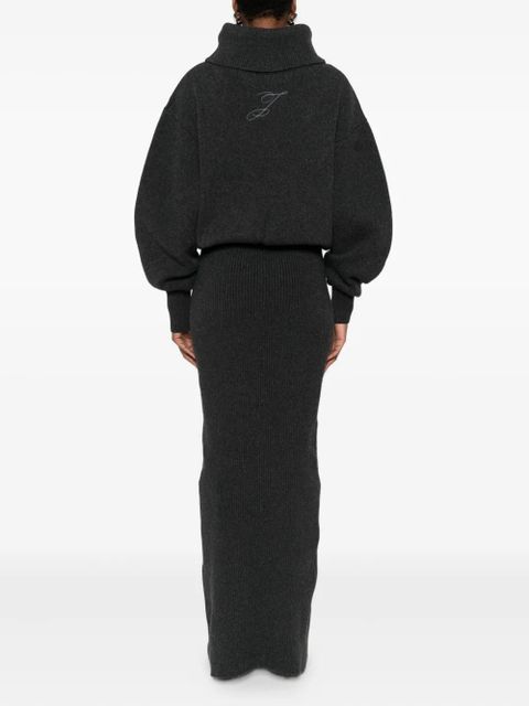 Jacquemus wool-blend turtleneck dress - Grey