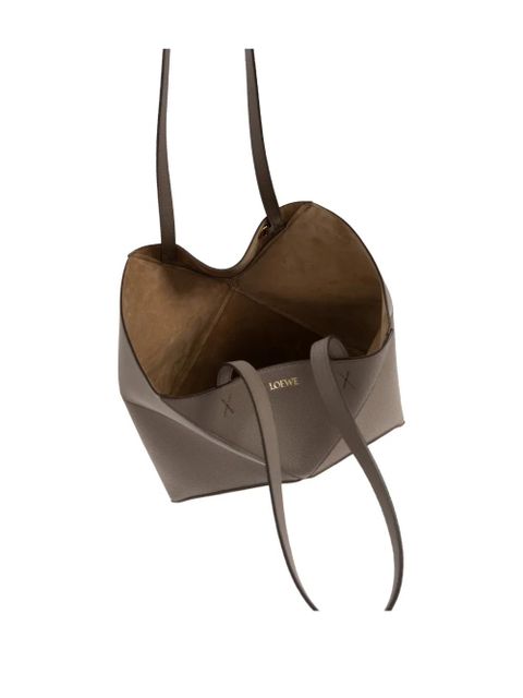 LOEWE medium Puzzle Fold tote bag - Brown - zdjęcie produktu nr 2