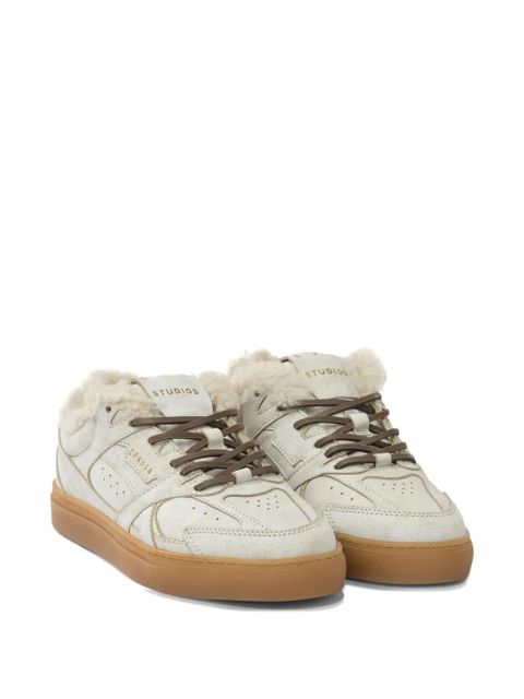 Copenhagen CPH63 fur-trim leather sneakers - Neutrals - zdjęcie produktu nr 2