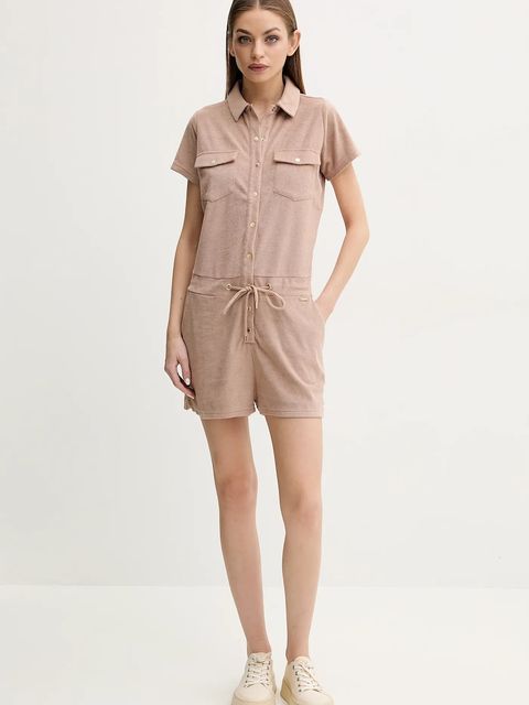 Melissa Odabash kombinezon kolor beżowy z kołnierzykiemm Cheryl - zdjęcie produktu nr 2