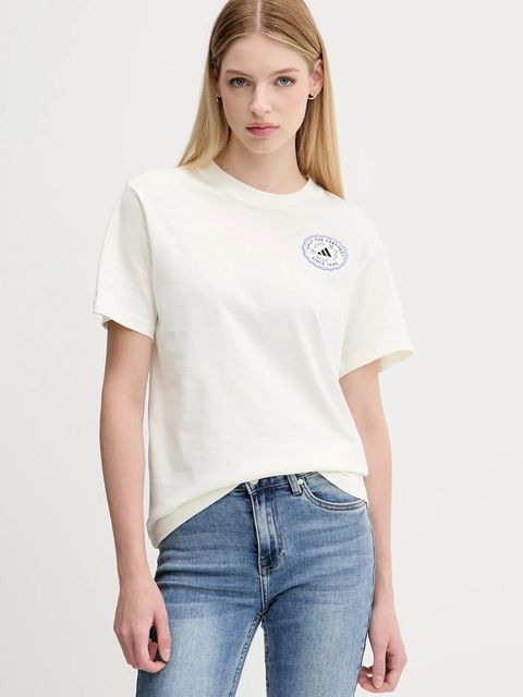 adidas t-shirt bawełniany FARMMKT damski kolor beżowy KB2485 - zdjęcie produktu nr 2