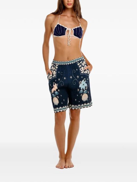 Agua By Agua Bendita Malaga printed shorts - Blue - zdjęcie produktu nr 2