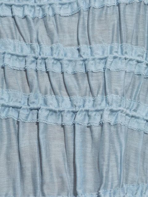 Tory Burch shirred midi dress - Blue - zdjęcie produktu nr 2