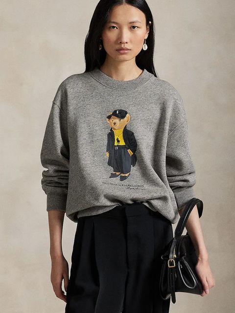 Polo Ralph Lauren bluza damska kolor szary z nadrukiem 211A87104 - zdjęcie produktu nr 1