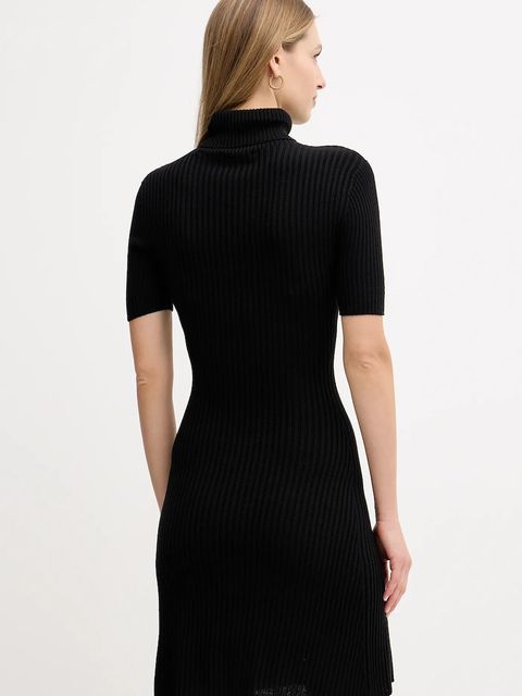 Guess sukienka z dodatkiem wełny JULIA kolor czarny mini dopasowana W5BK78 Z3OW2 - zdjęcie produktu nr 2